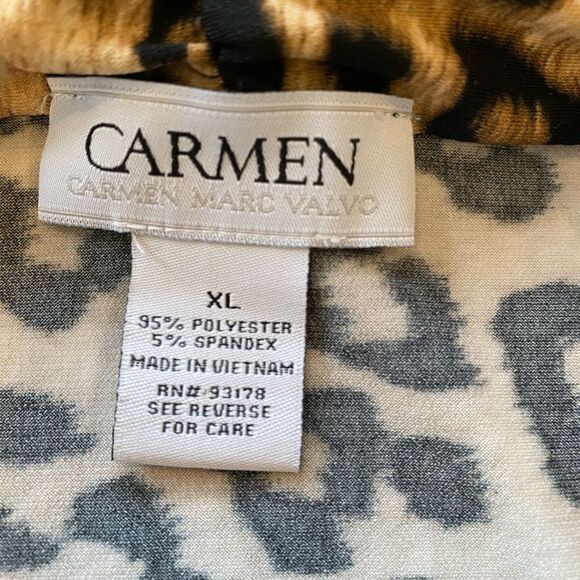 Carmen silky tank. Leopard print. Size xl - Picture 3 of 4